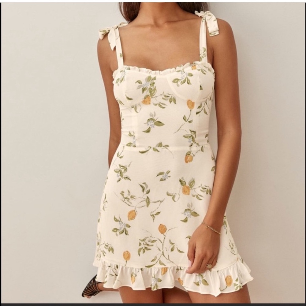 Reformation Christine Citron Mini Dress